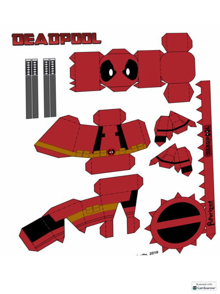 origami 3d dead pool | PDF