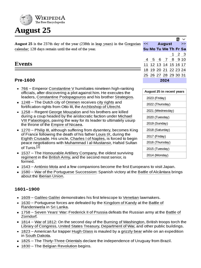 August 25 | PDF
