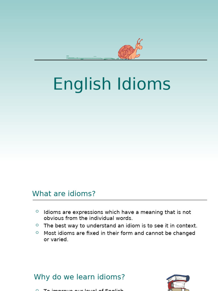 English Idioms | PDF