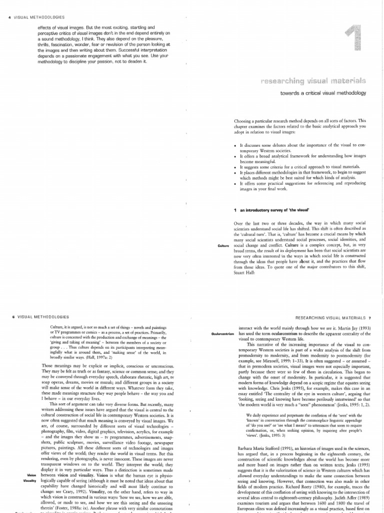 Rose 2001 Visual Methodologies Cap 1 | PDF