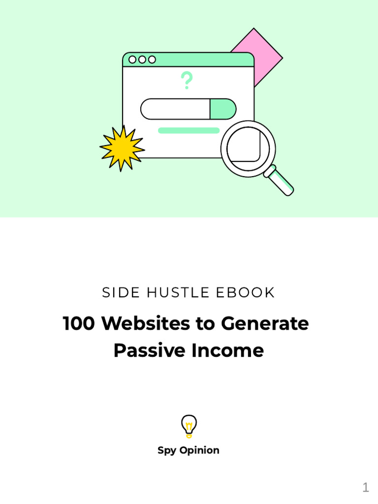 100 Websites To Earn Passive Income | PDF