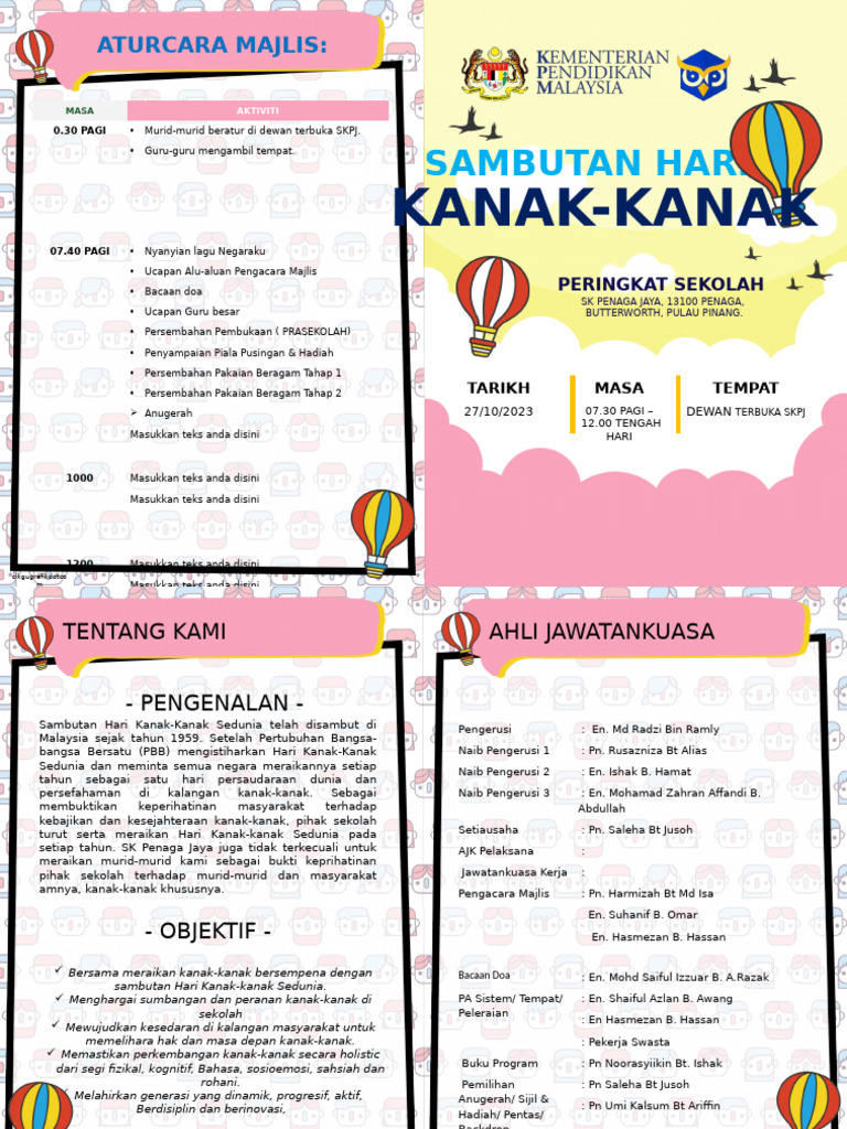Buku Program Hari Kanak-Kanak Syikin | PDF
