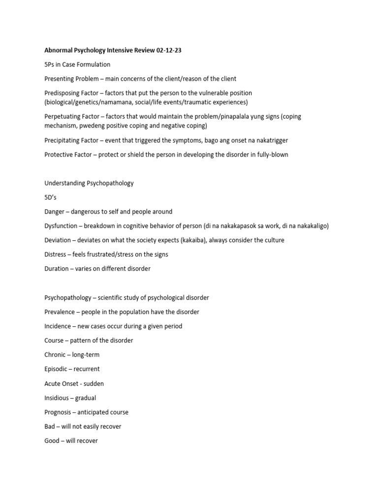 Intensive ABPSY | PDF