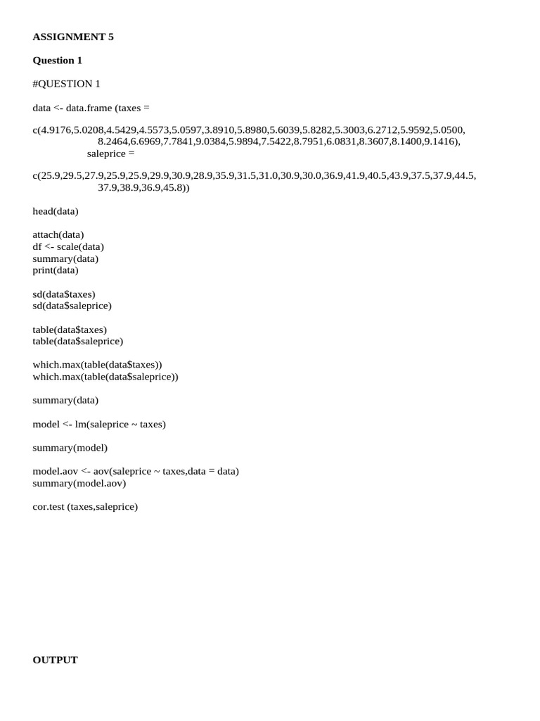 Assignment 5 | PDF