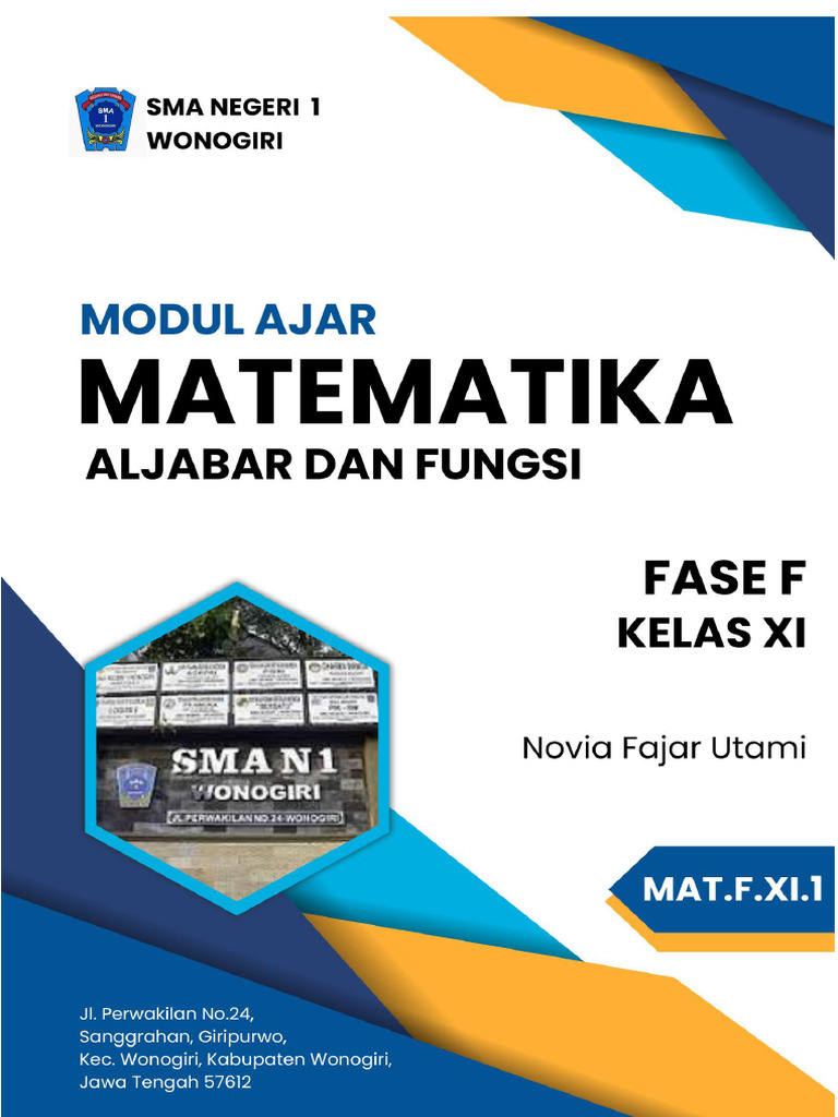 Modul Ajar Matematika Kelas XI | PDF