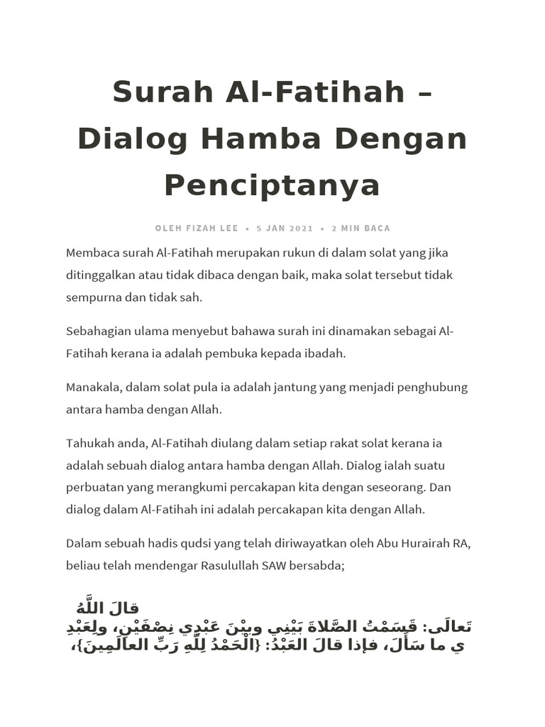 Al Fatihah Pdf