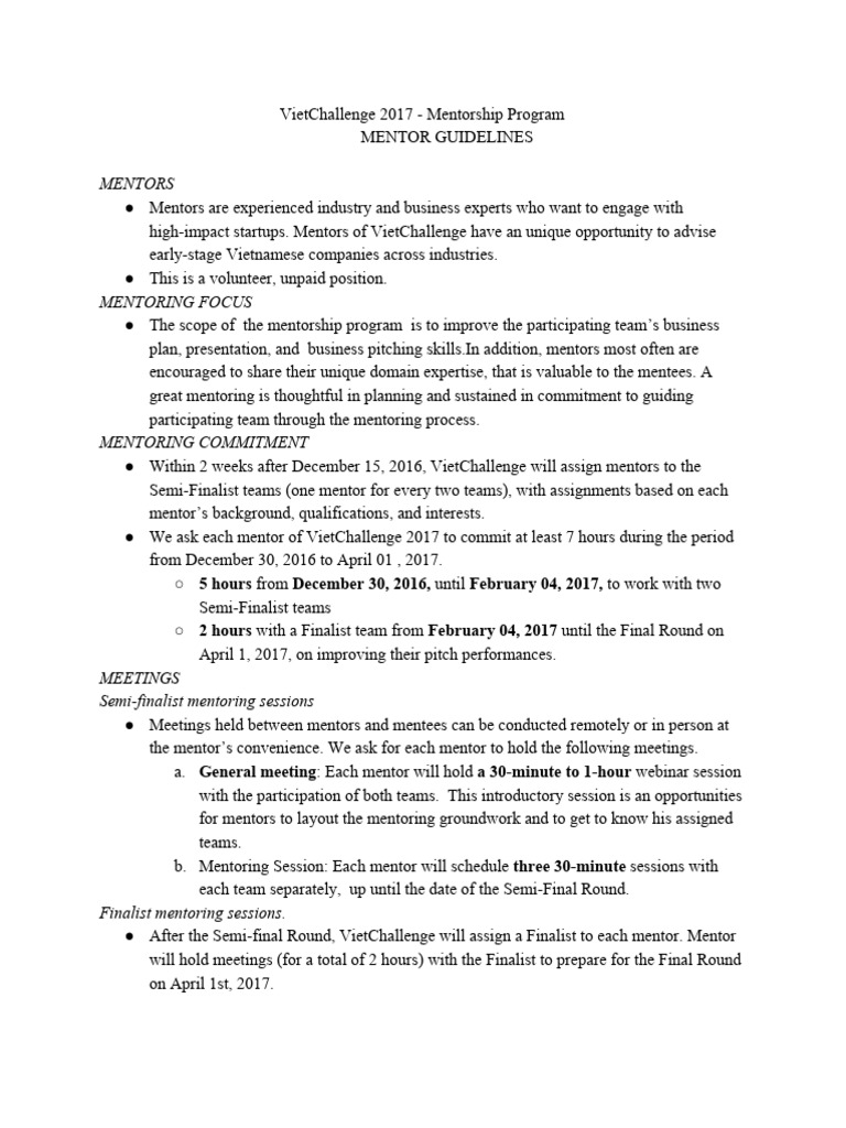 Mentorship Guidelines PDF