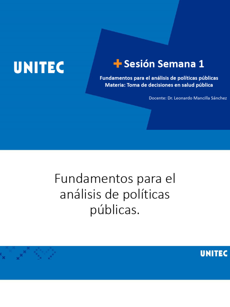 Documento Central 1 Fundamento para El Análisis de Políticas Públicas ...