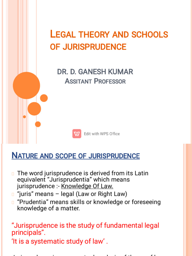 Legal Theory and Schools of Jurisprudence | PDF