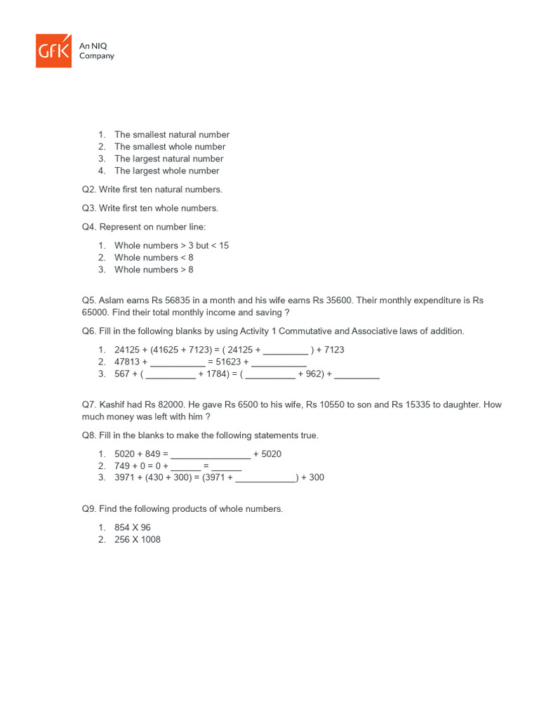 Maths Test Unit 2 | PDF