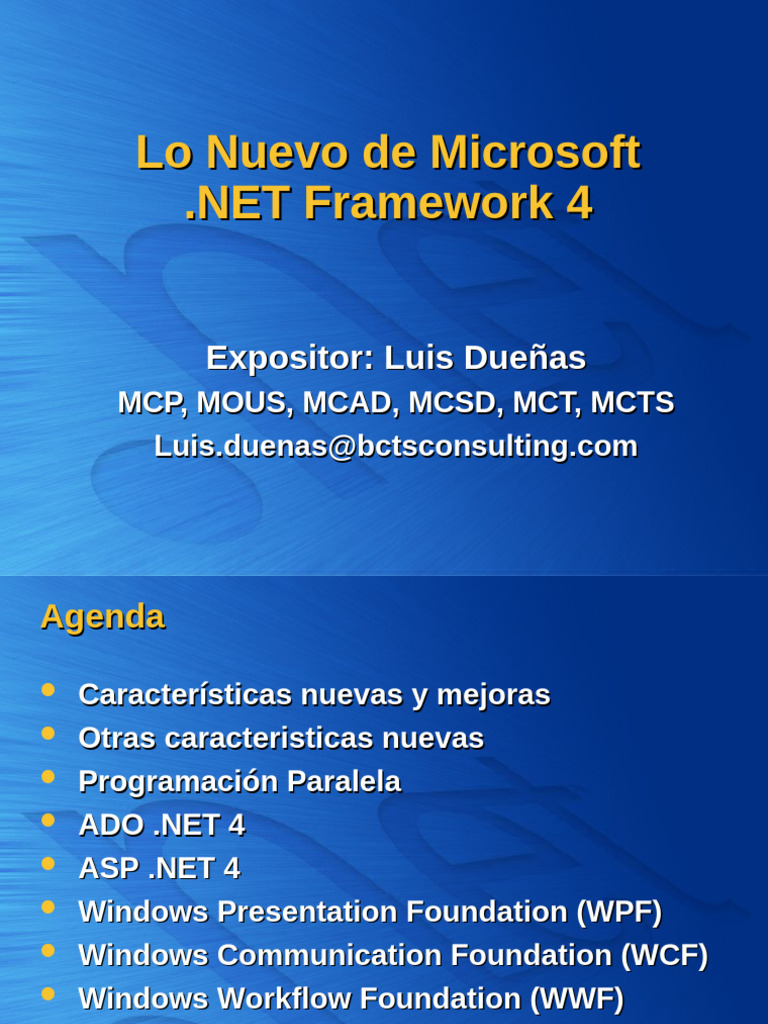 03 Lo Nuevo de Microsoft .NET Framework 4 | PDF