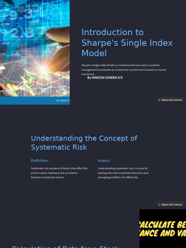 Introduction to sharpes single index model pdf
