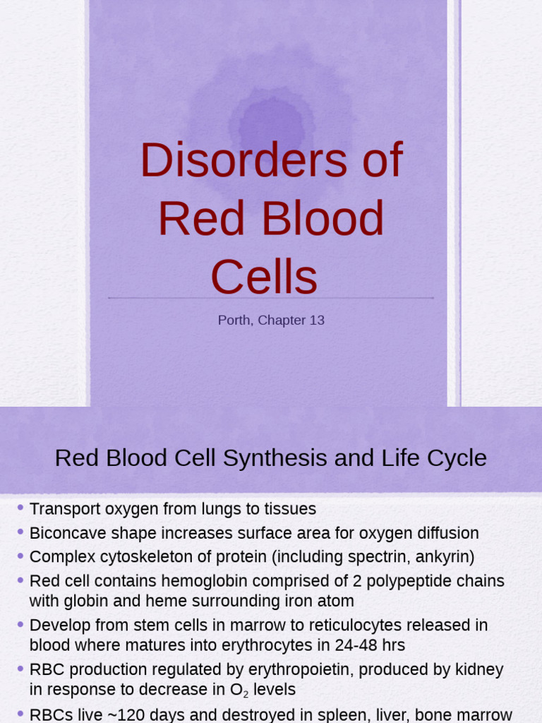 Chapter 13 Disorders of Red Blood Cells | PDF