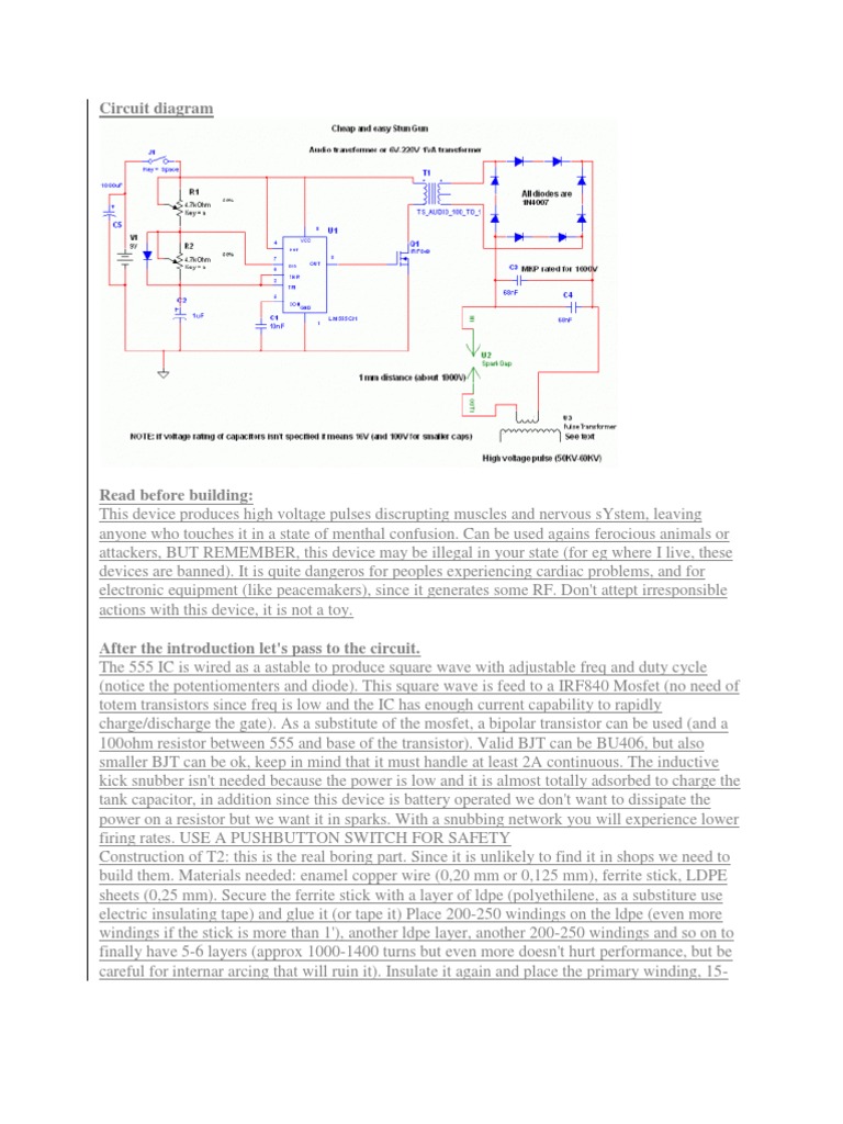 Circuit Diagram | PDF | Capacitor | Transistor