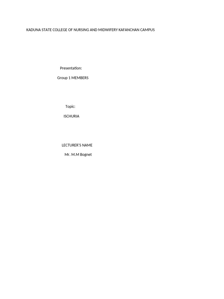GRP 1 Ischuria | PDF