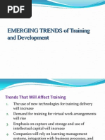 Emerging Trends On Training and Development