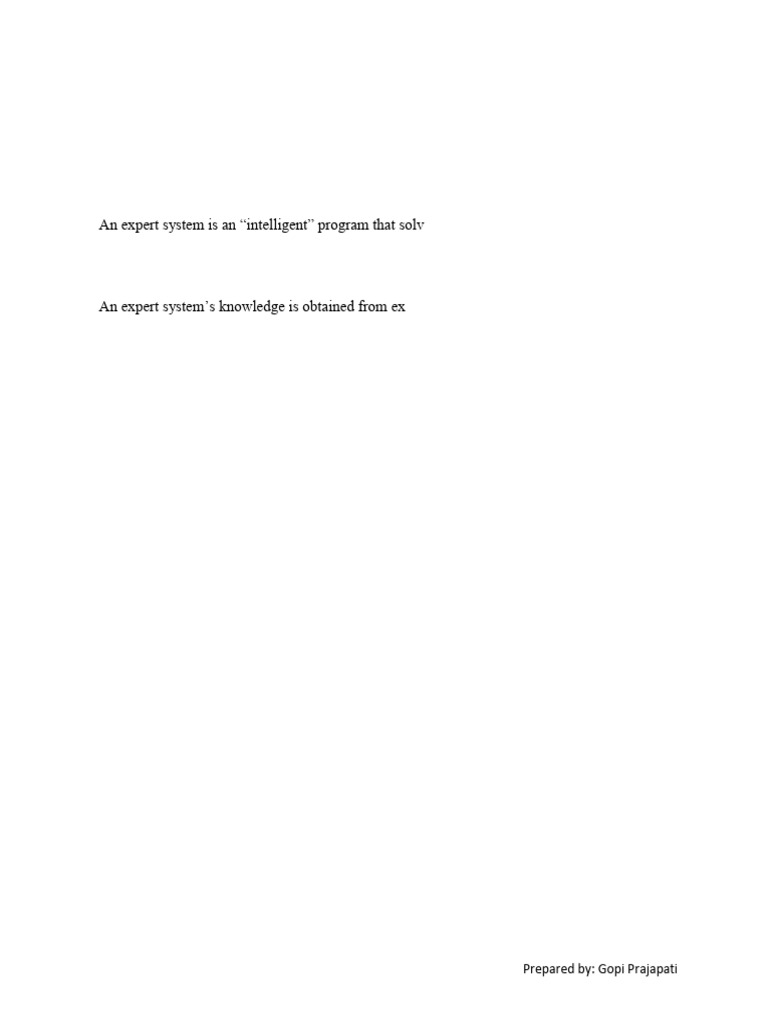 Expert System | PDF