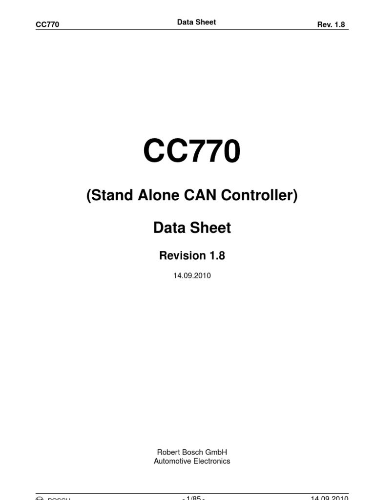 CC770 | PDF | Error Detection And Correction | Input/Output