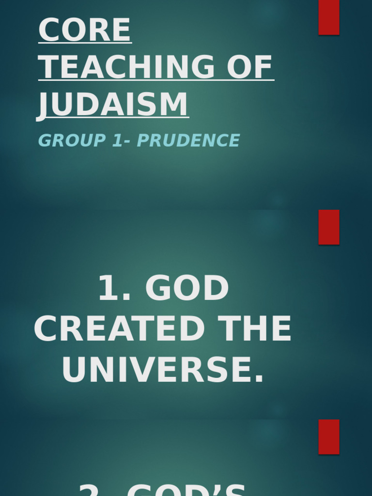 Core Teaching of Judaism | PDF