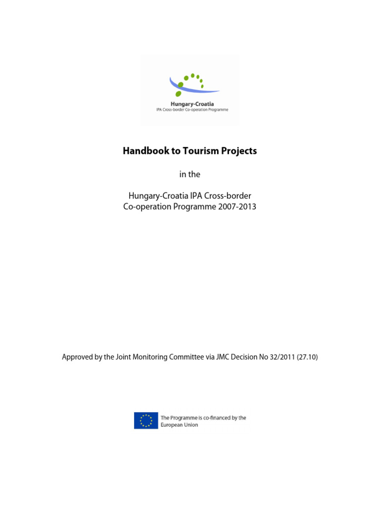Handbook To Tourism Projects | PDF | Tourism | European Union