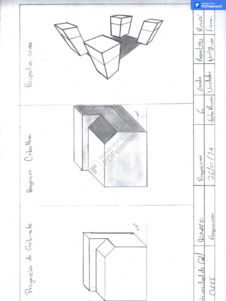 Perspectiva Aerea y Proyeccion Oblicua | PDF