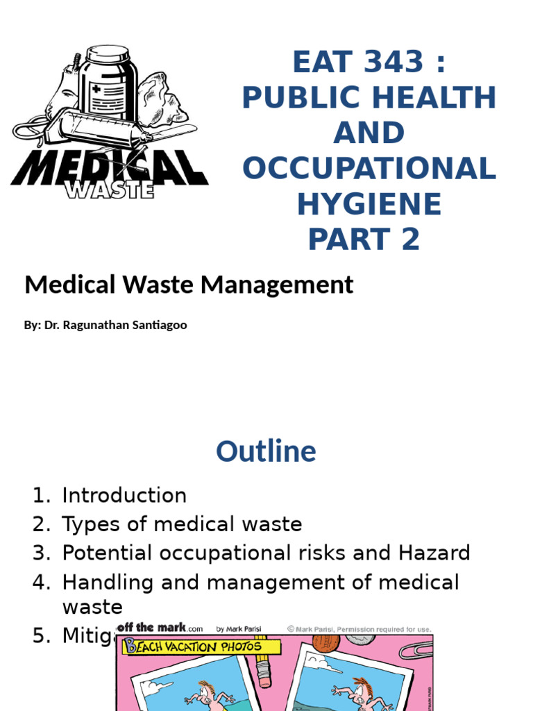 Medical Waste Management2 - DR Ragu | PDF
