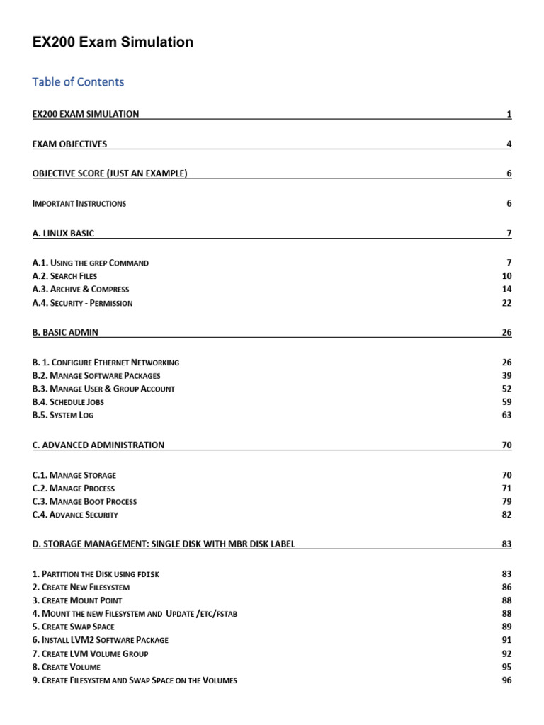 Ex200 Exam Practice | PDF