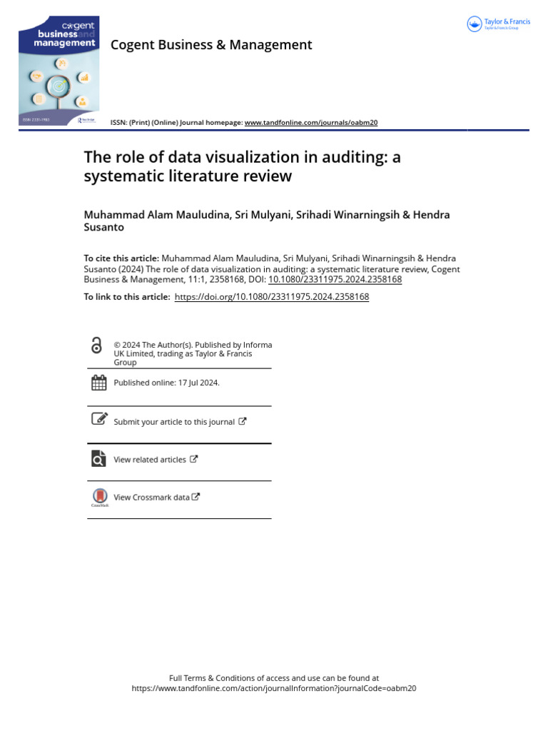 Published - The Role of Data Visualization in Auditing A Systematic ...