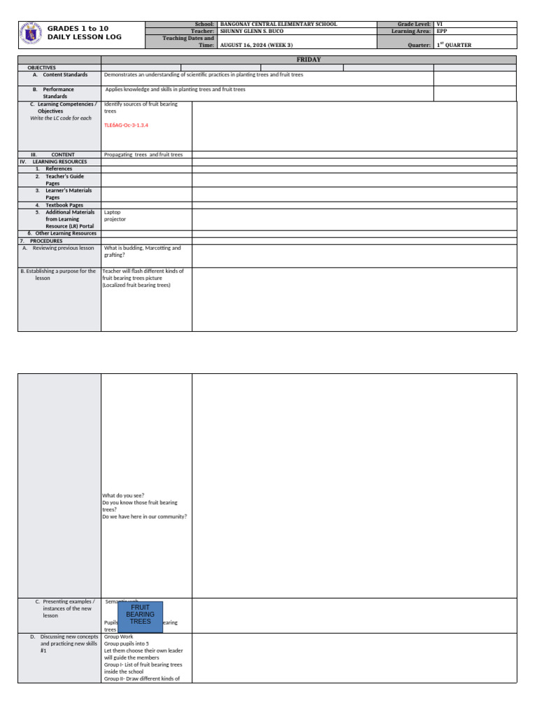 DLL - Epp 6 - Q1 - W3 | PDF