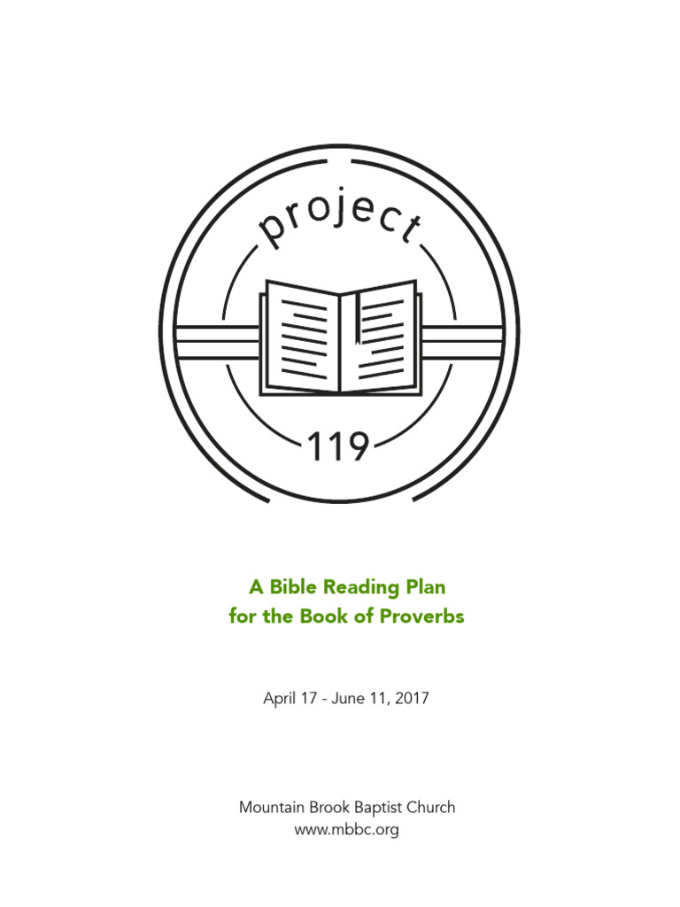 Proverbs Reading Plan Pdf