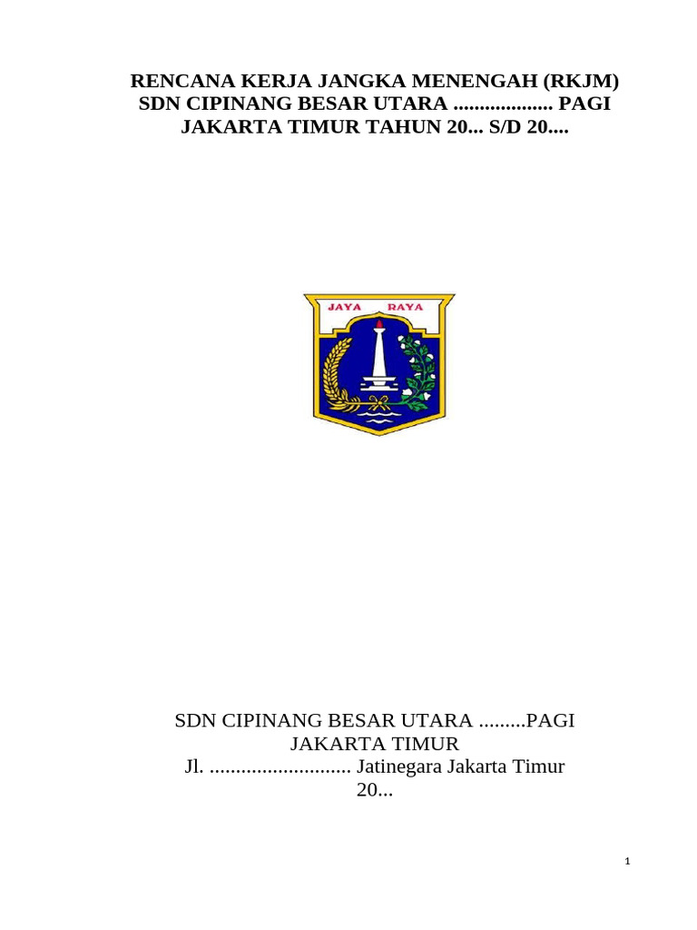 RENCANA KERJA JANGKA MENENGAH (RKJM) Rapor Pendidikan Tahun 2023 ISTADI ...