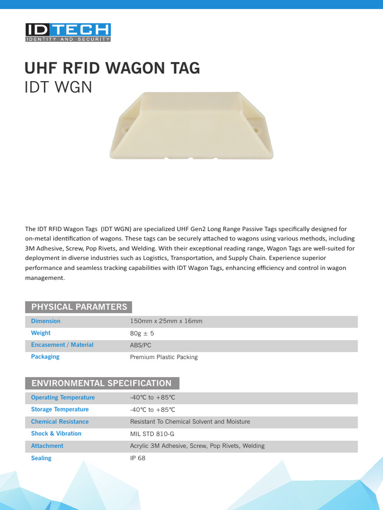 UHF RFID Wagon Tag | PDF