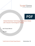 Global Electricity Technology Substitution Model with Induced Technological Change
