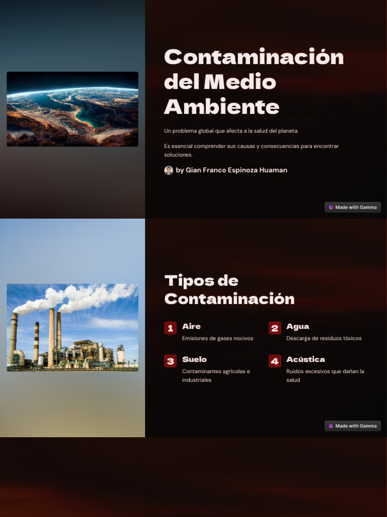 Contaminacion Del Medio Ambiente | PDF