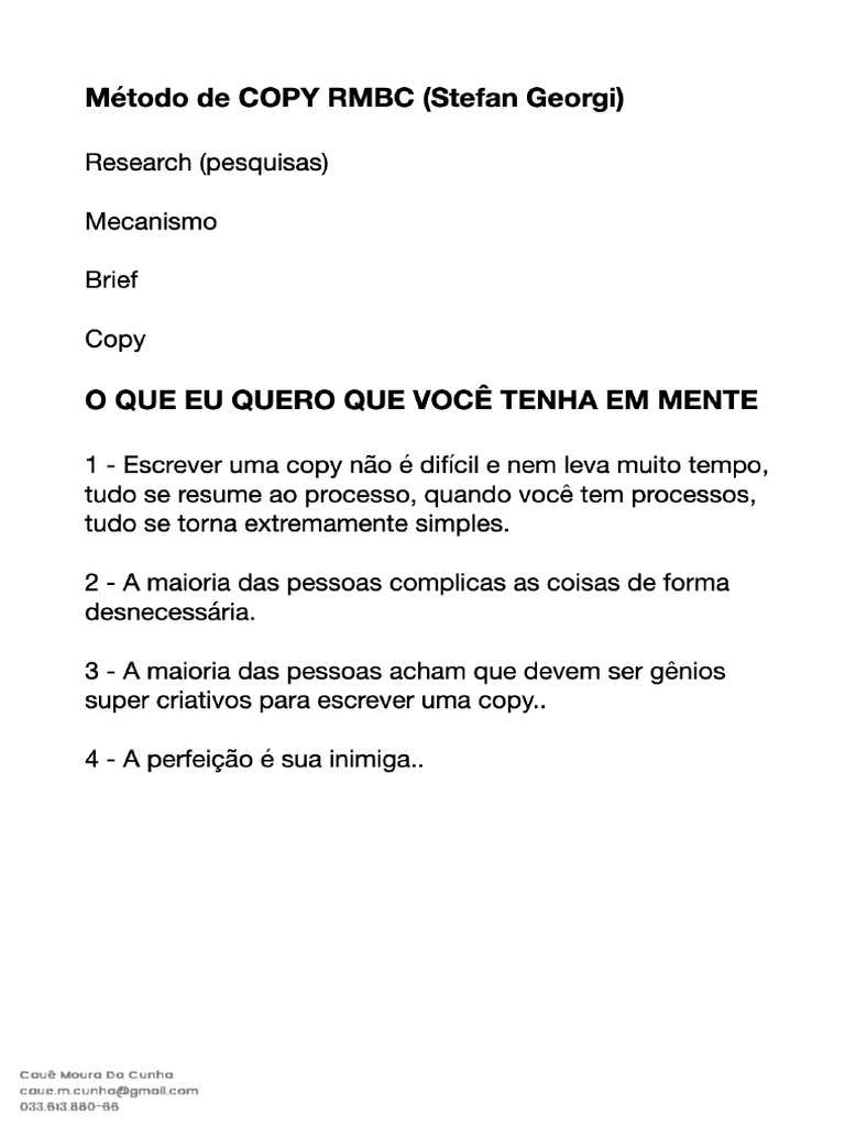 Método de COPY RMBC (Stefan Georgi) - TOAZ - INFO | PDF
