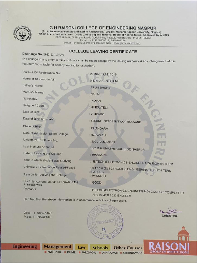 College Leaving Certificate | PDF