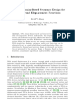 David Yu Zhang- Towards Domain-Based Sequence Design for DNA Strand Displacement Reactions