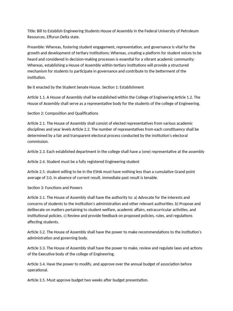 Fupre Esha Act | PDF