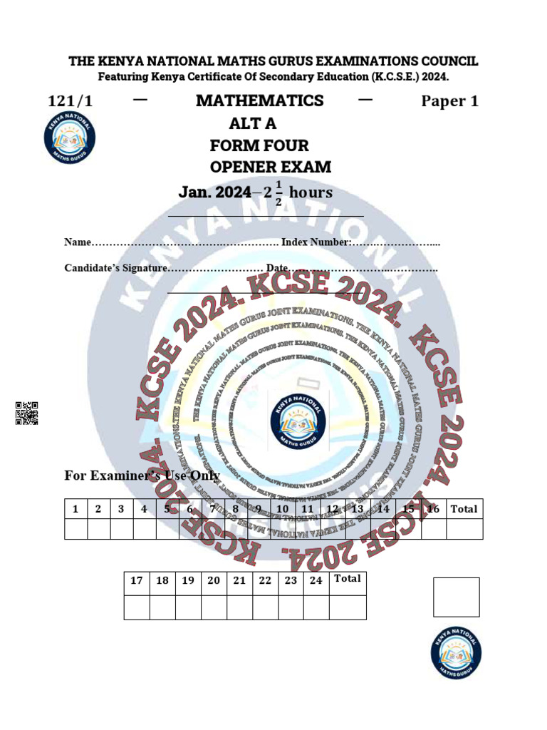 The Kenya National Maths Gurus | PDF | Area | Sphere