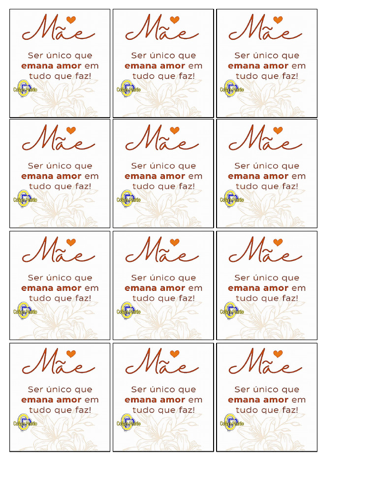 Bilhete para Semana Das Mães | PDF