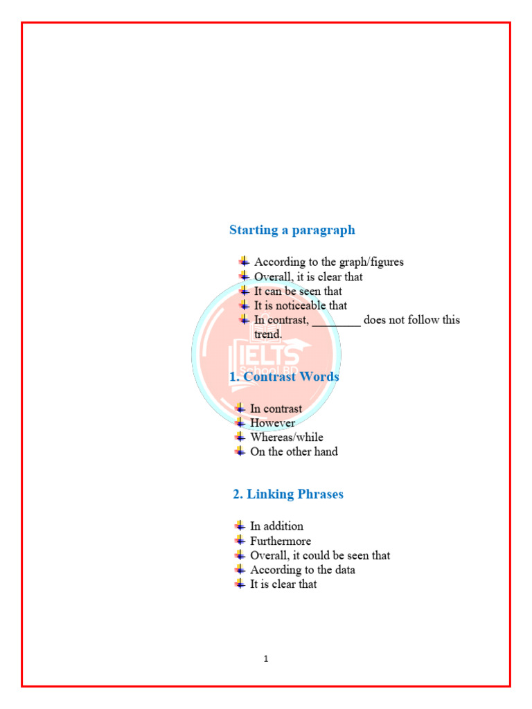 Linking Words for IELTS Writing | PDF | Career & Growth | Foreign ...