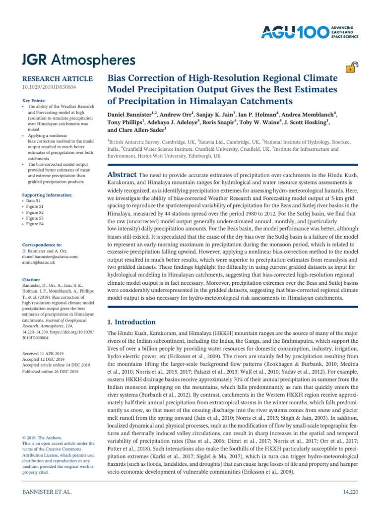 Bias Correction of High-Resolution Regional Climat | PDF