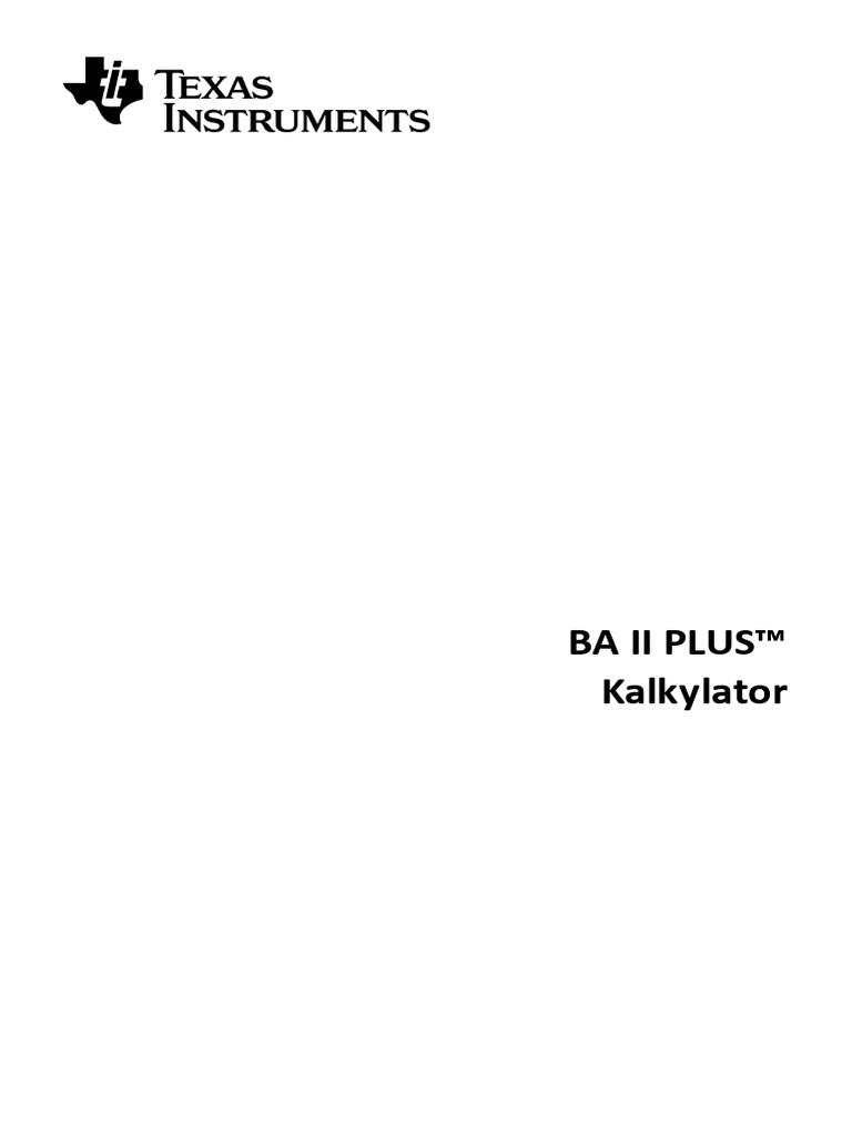 000 BAIIPlus - Guidebook - SV | PDF
