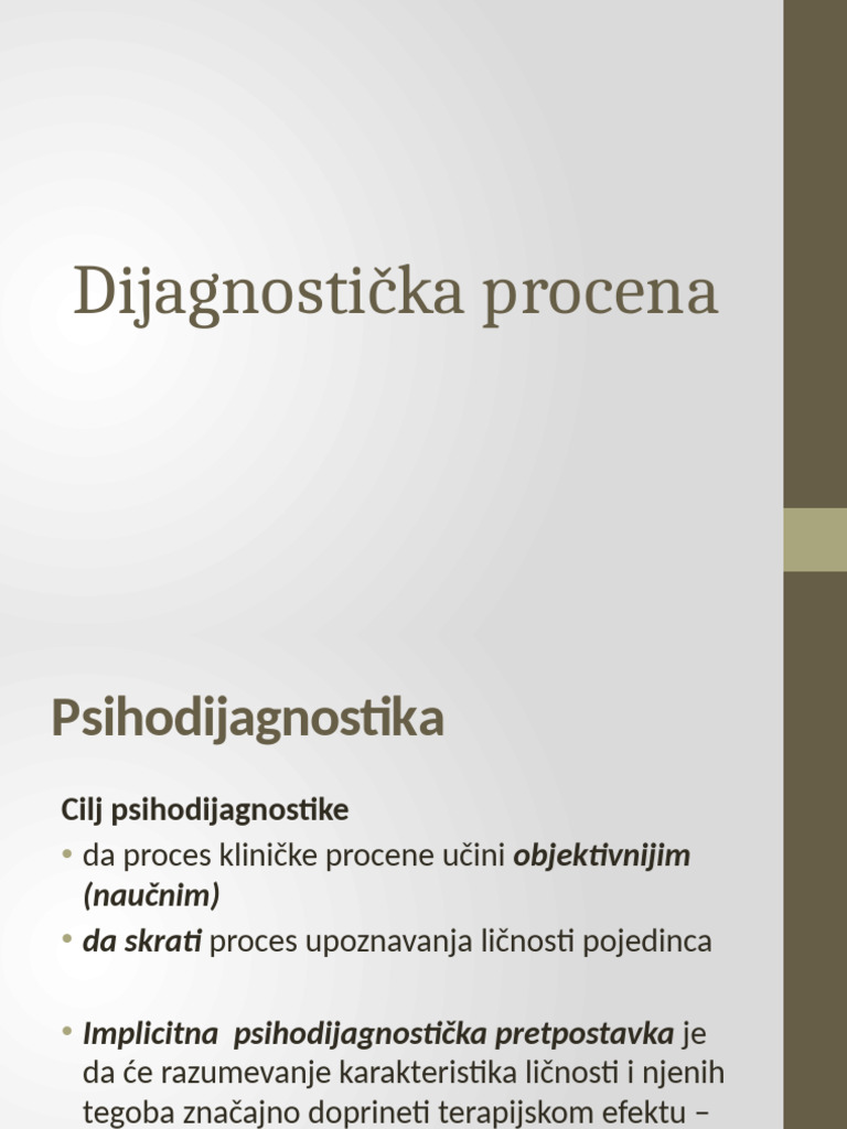 Dijagnosticka Procena | PDF