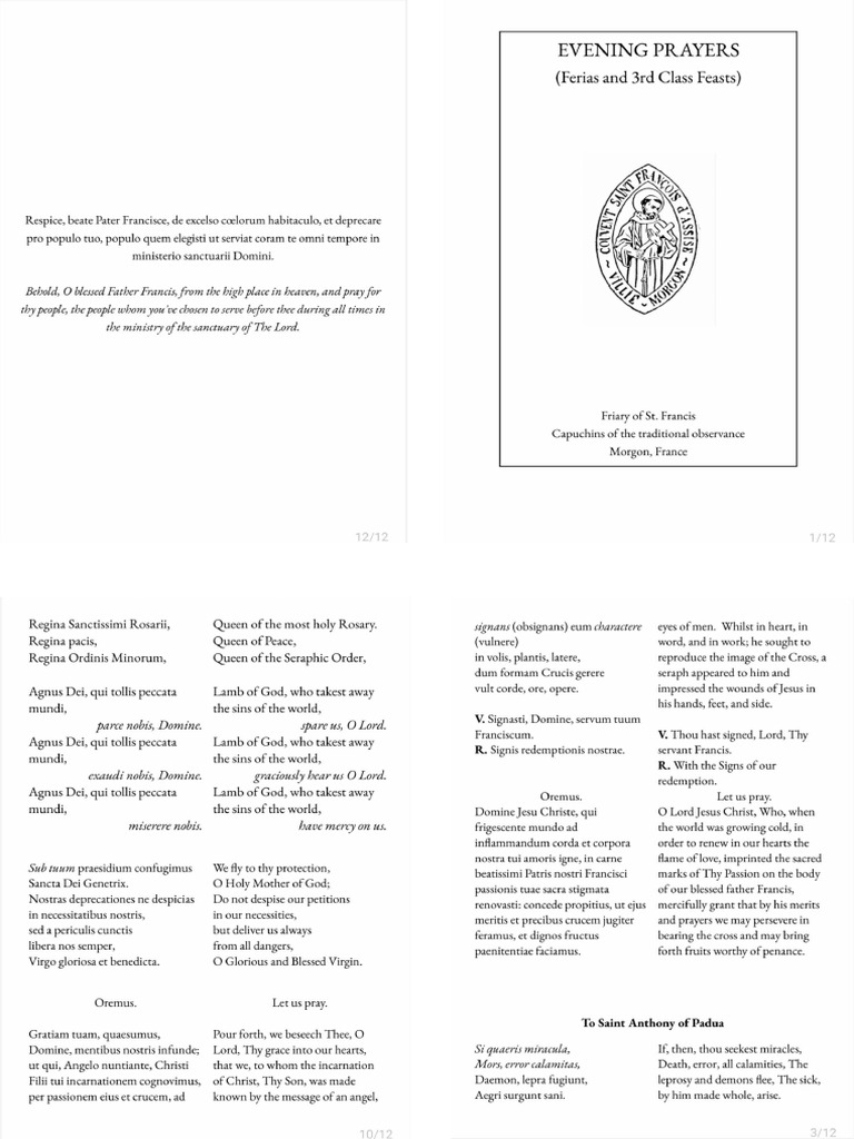 Printable evening prayers pdf