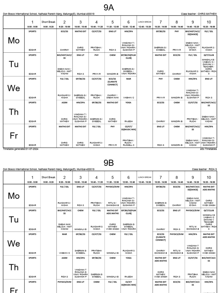 Grade 9 A & B | PDF