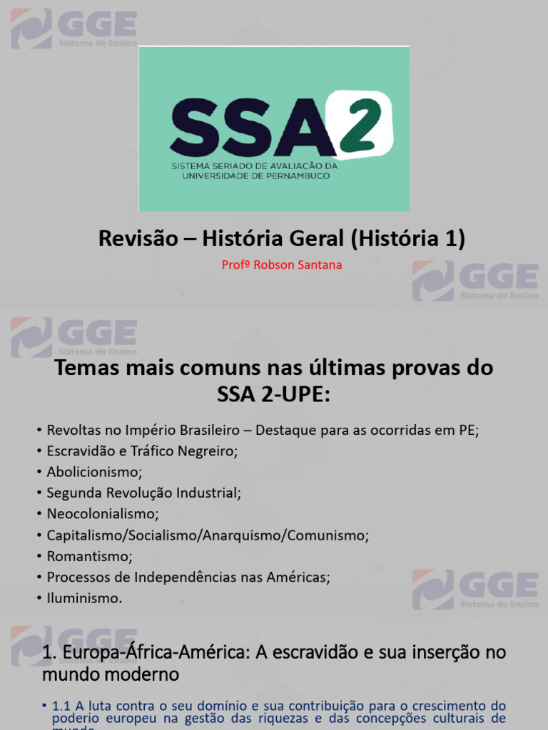 Revisao Ssa2 - Upe | PDF