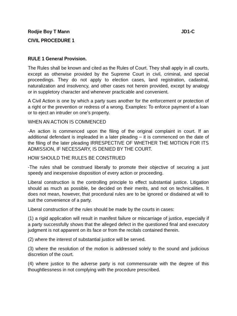  rule 1 5 summary pdf
