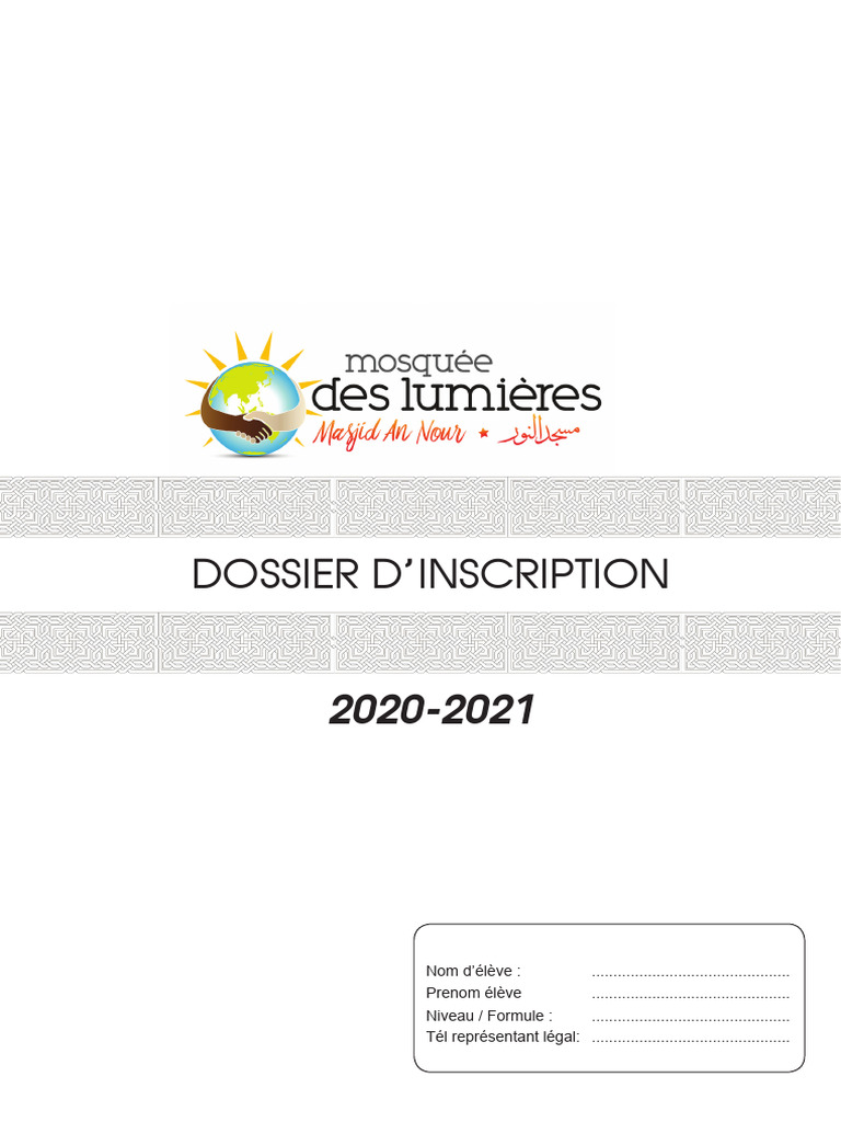 Dossier Inscription Ecole Rentrée 2020 2021 | PDF