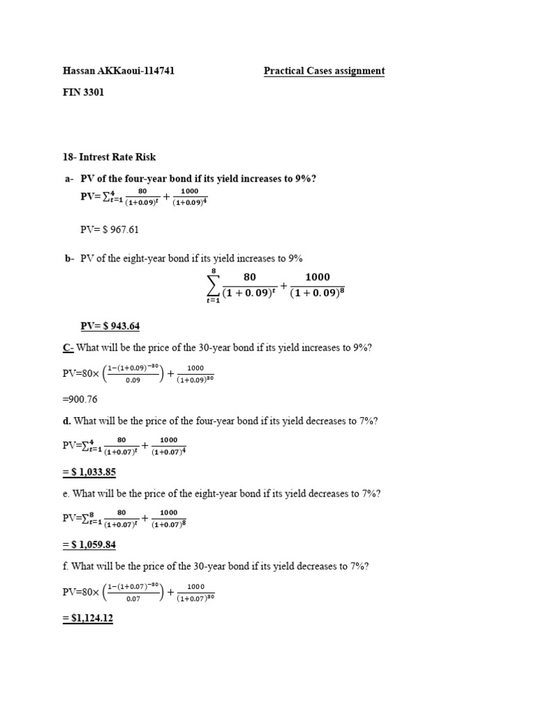 Bond Valuation Assignment | PDF